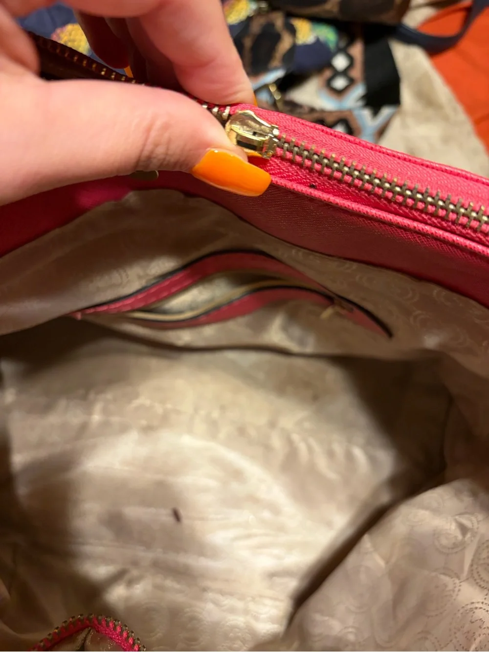 Michael Kors Hot Pink Saffiano Leather Tote